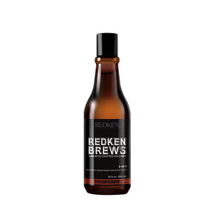 Redken Brews 3 in 1 Shampoo, Conditioner & Body Wash 300ml